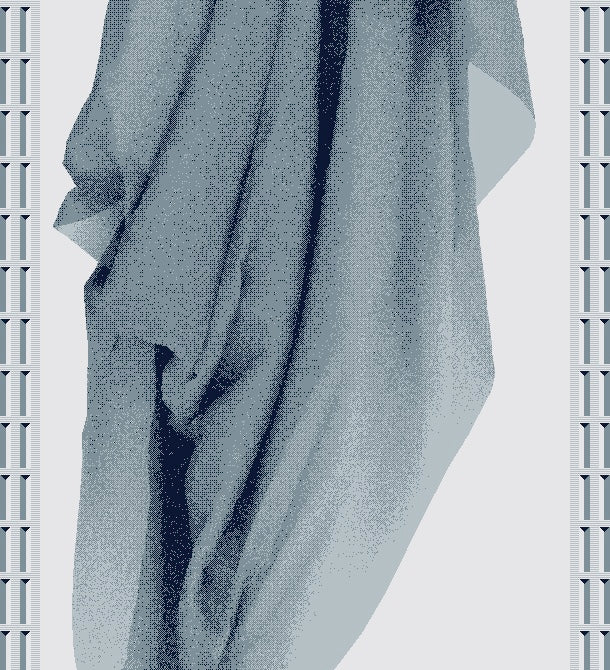 Jeni Allison Blue Digital Drape Blanket