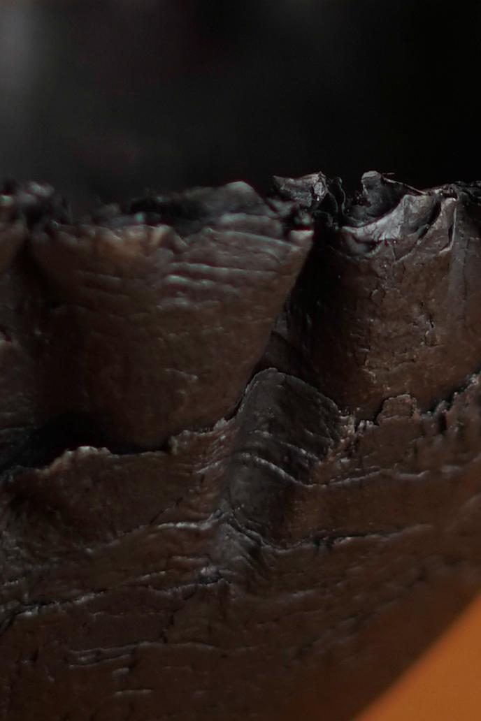 ALT= Close-up detail of the Layered Iron Bowl by Daniel Freyne.