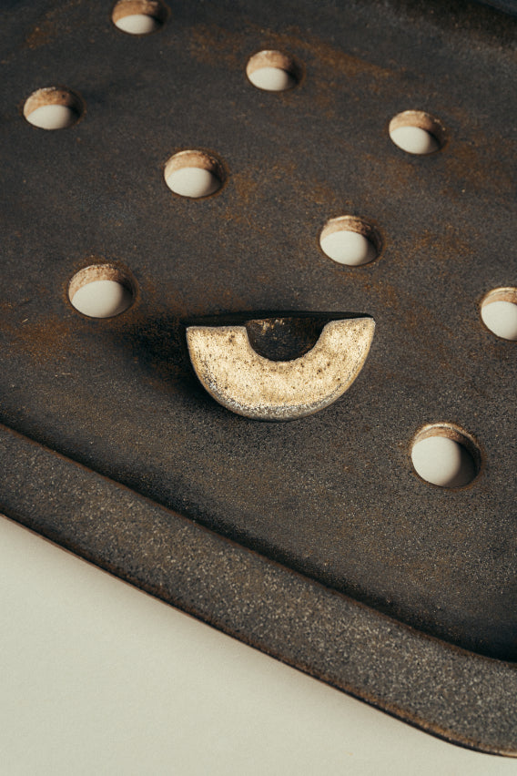 James Rigler Platter with Holes + Peach Slice