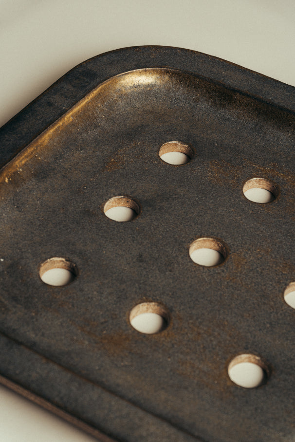 James Rigler Platter with Holes + Peach Slice