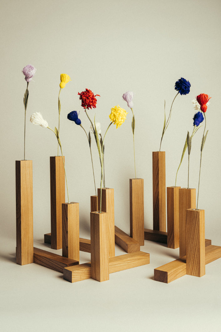 Nick Ross Primitive Arrangement vase, 2 stem