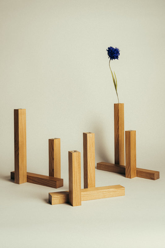 Nick Ross Primitive Arrangement vase, 2 stem