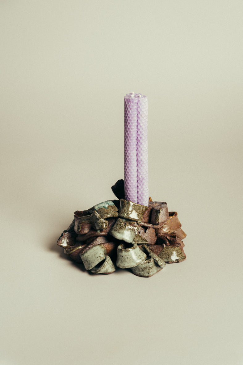 Morven Mulgrew Mortar Gun Ribbons Candlesticks