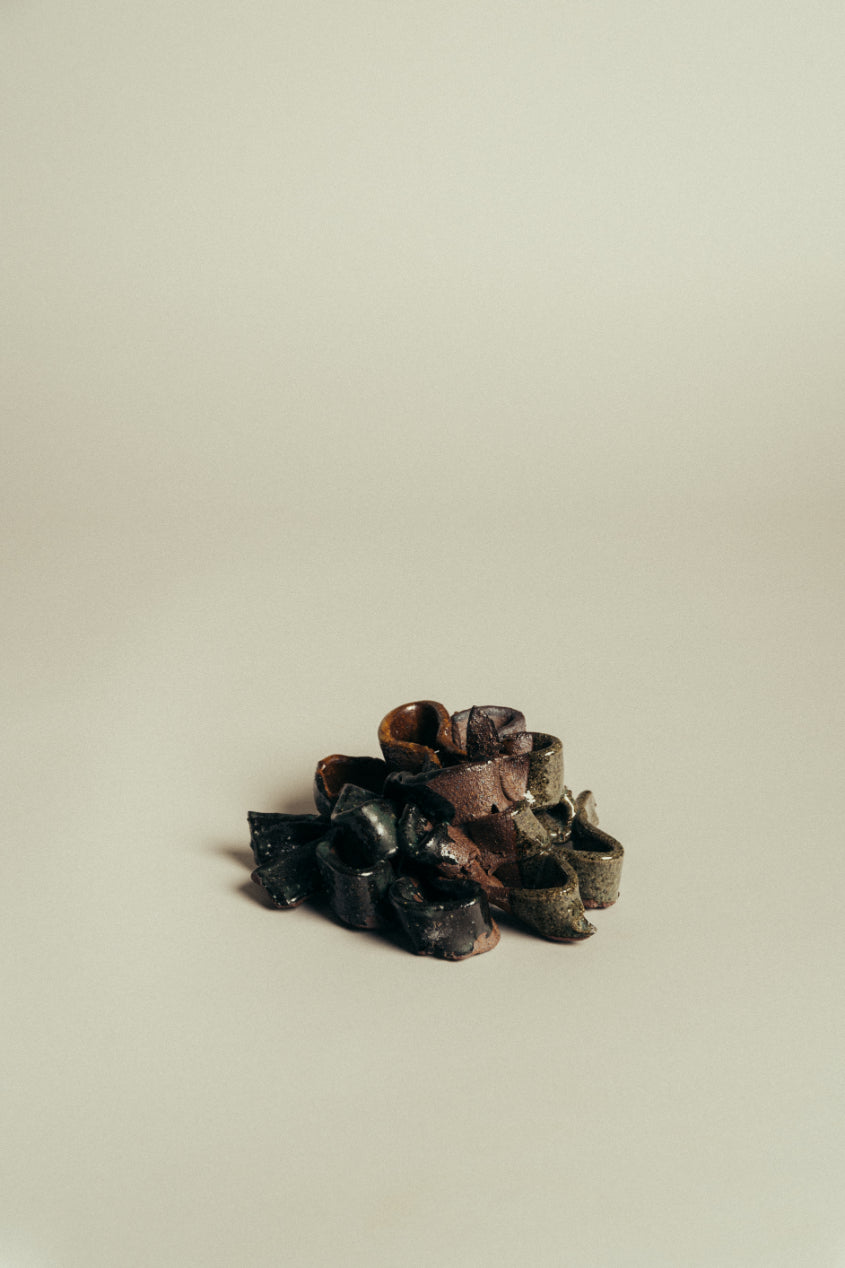 Morven Mulgrew Mortar Gun Ribbons Candlesticks