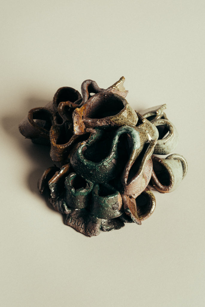 Morven Mulgrew Mortar Gun Ribbons Candlesticks