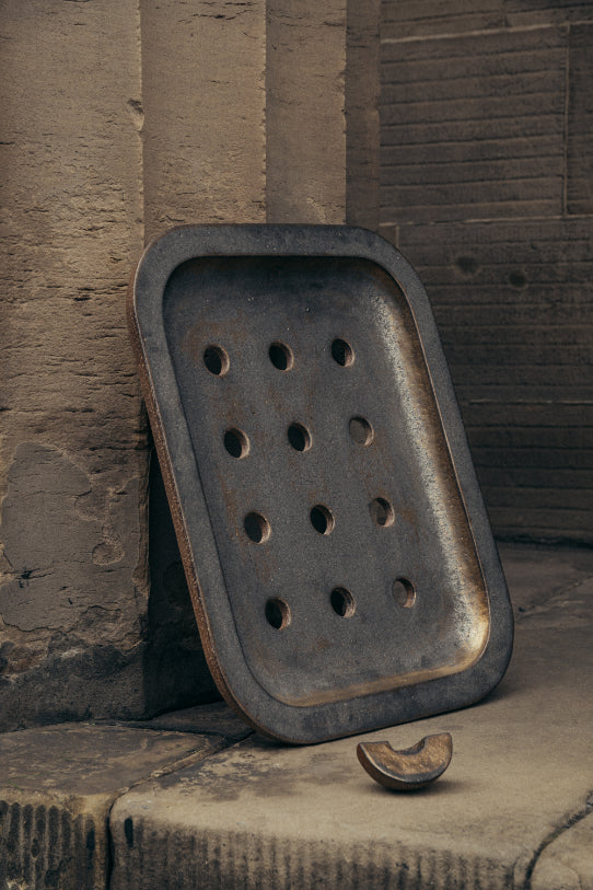 James Rigler Platter with Holes + Peach Slice