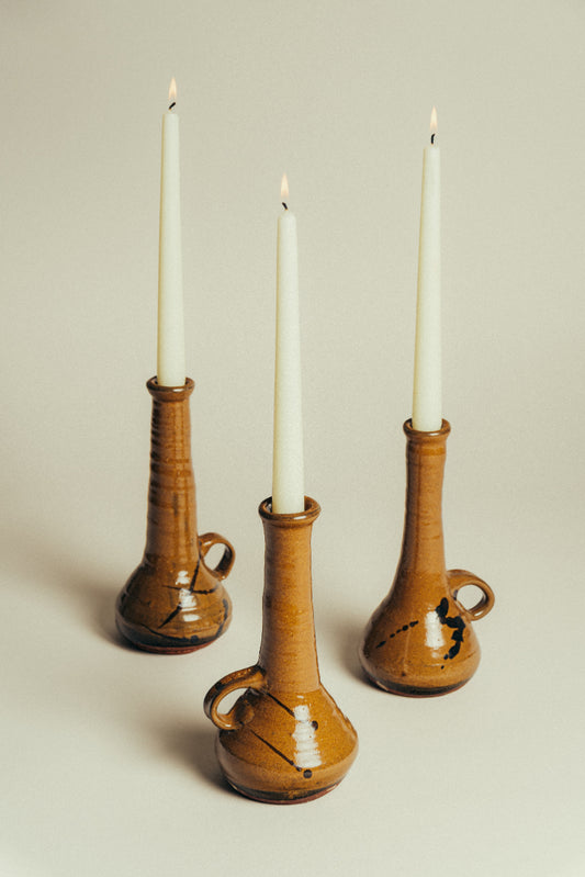Ceramics by Joshua Williams Amber Flagon candlestick