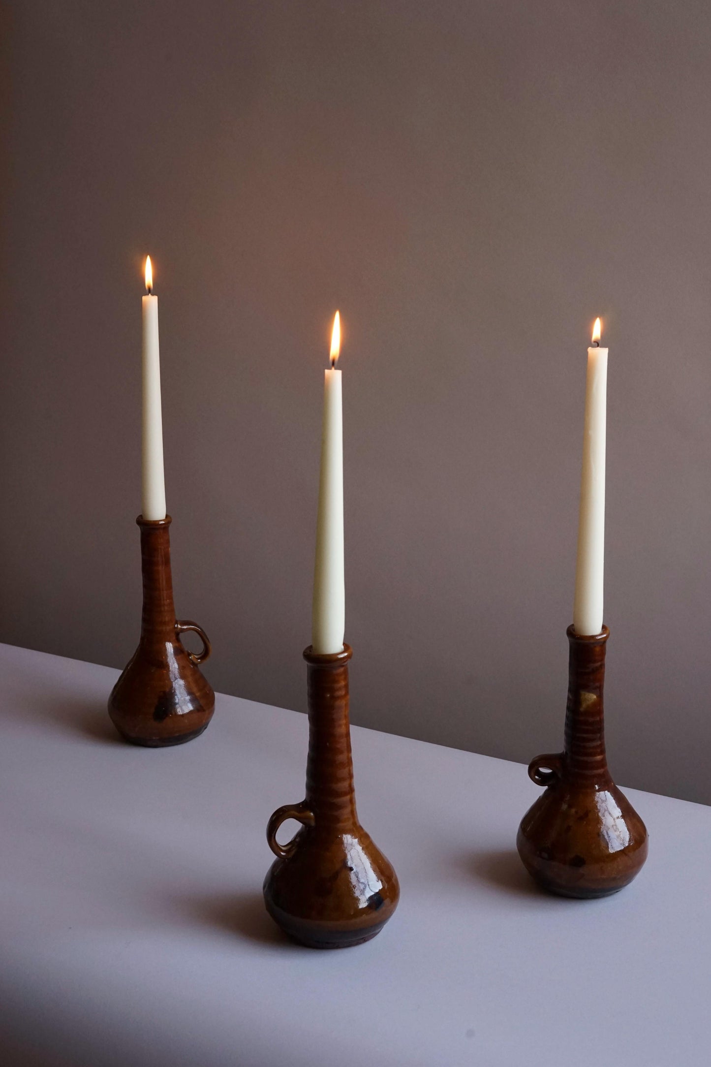 Ceramics by Joshua Williams Amber Flagon candlestick