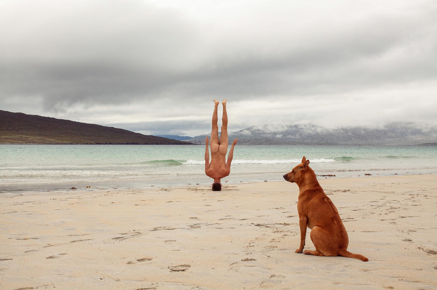 Luskentyre Beach, Harris ALT= From the photography series UPENDED by Matthew Hyndman, Luskentyre Beach Harris.