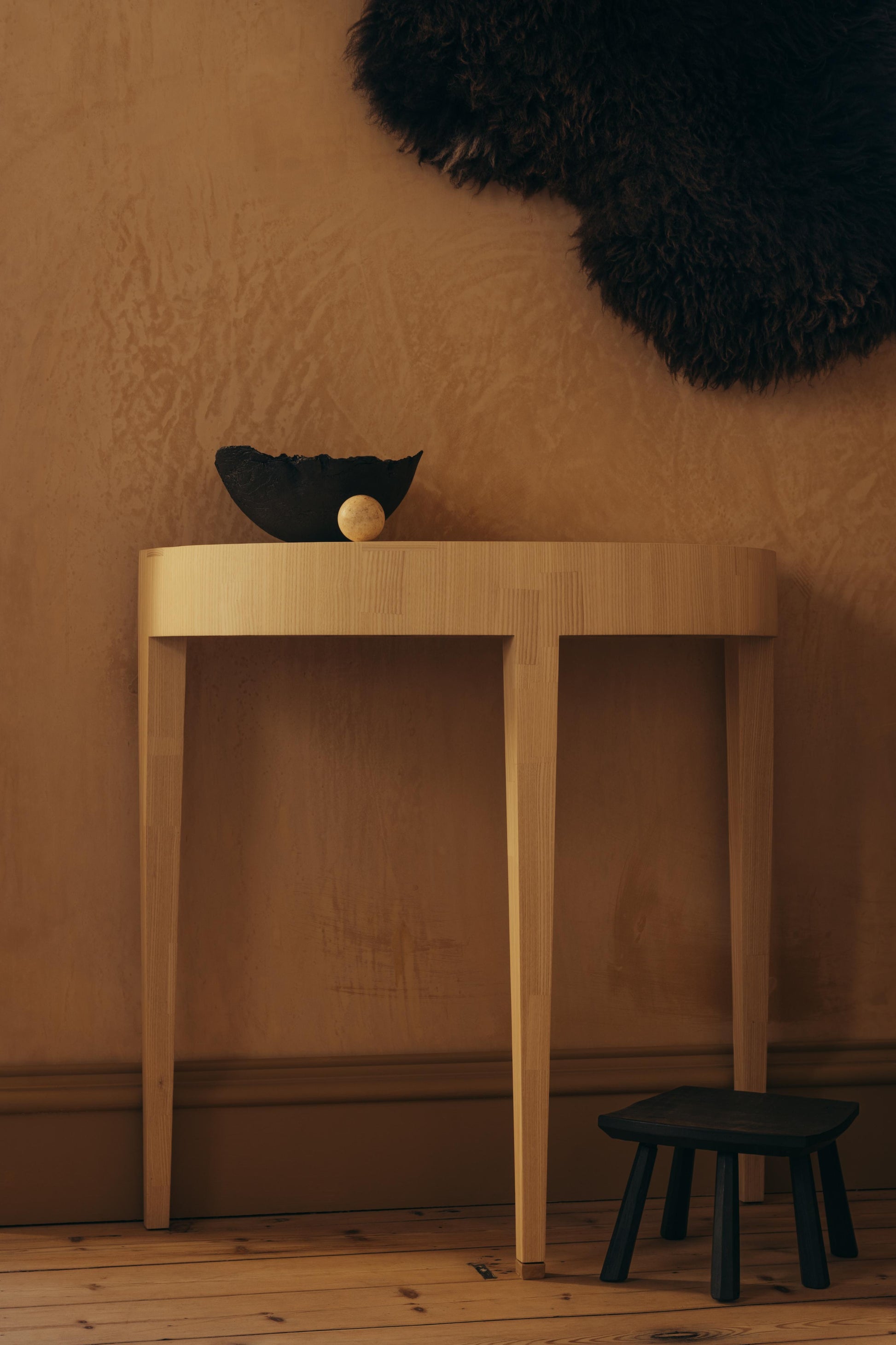 ALT= Photo by Murray Orr of Oisín Gallagher's Patched Console Table. 