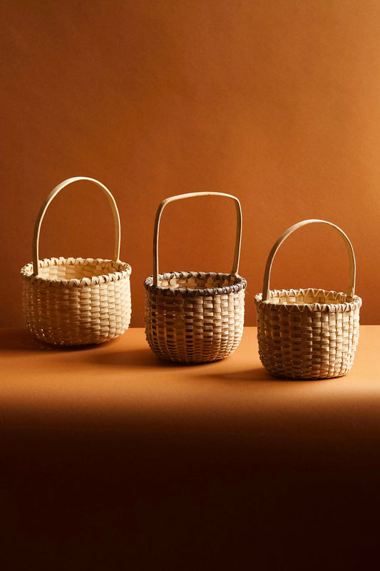 The Bumbling Basketeer Round Baskets